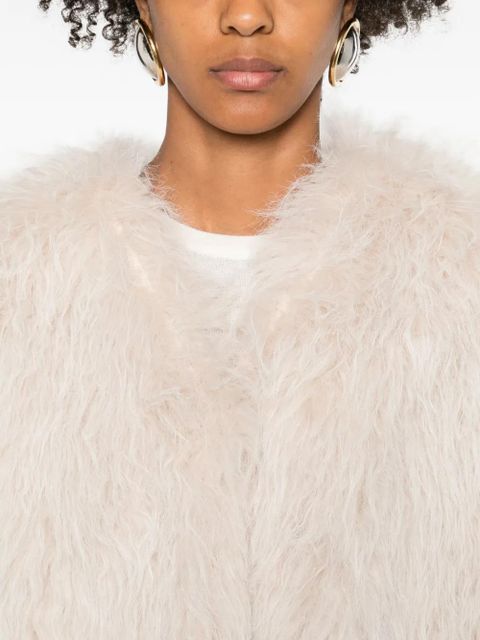 Eleh faux fur jacket - Neutrals