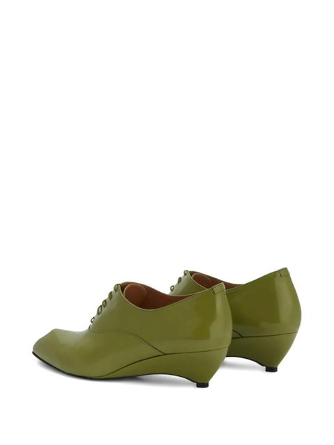 Jil Sander patent pointed-toe pumps - Green
