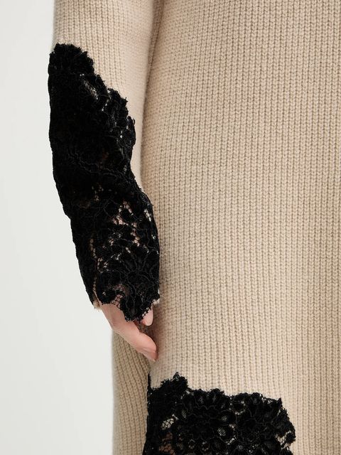 Pinko sukienka z dodatkiem wełny kolor beżowy mini oversize 105504 A2R1