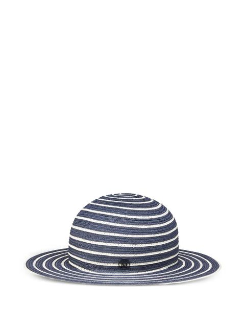 Maison Michel Marsha striped-designed hat - Blue - zdjęcie produktu nr 1