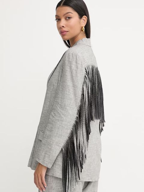 Pinko marynarka dwurzędowa damska z lnem - zdjęcie produktu nr 1