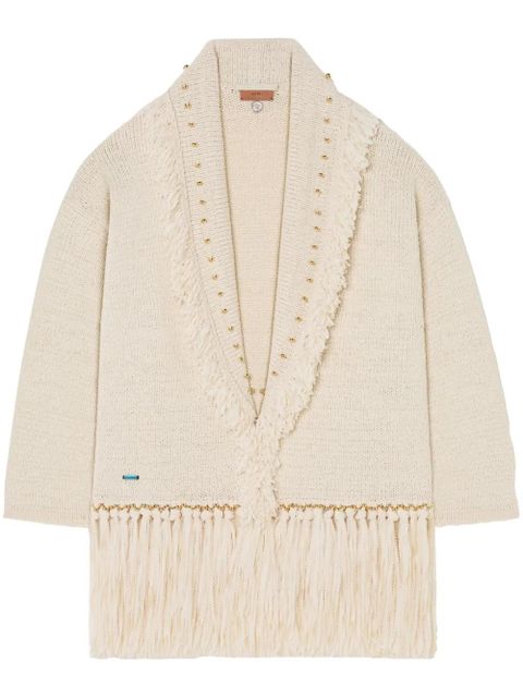 Alanui Jasmine cardigan - White - zdjęcie produktu nr 1