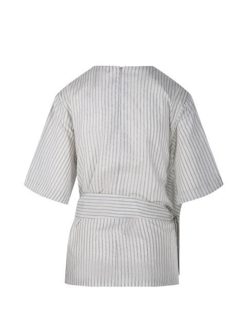 Róhe striped tie blouse - White - zdjęcie produktu nr 2