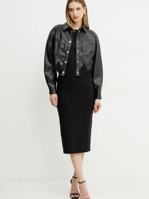 Guess spódnica JAYLA kolor czarny midi ołówkowa W5GD93 WGMR2