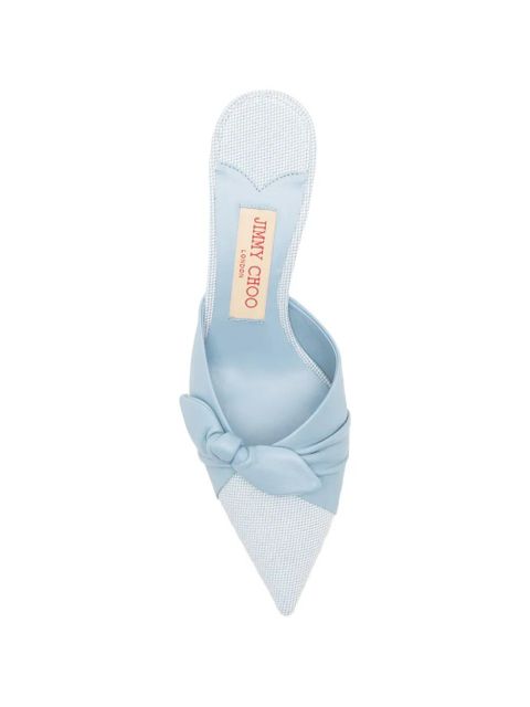 Jimmy Choo knot-detail pointed-toe mules - Blue