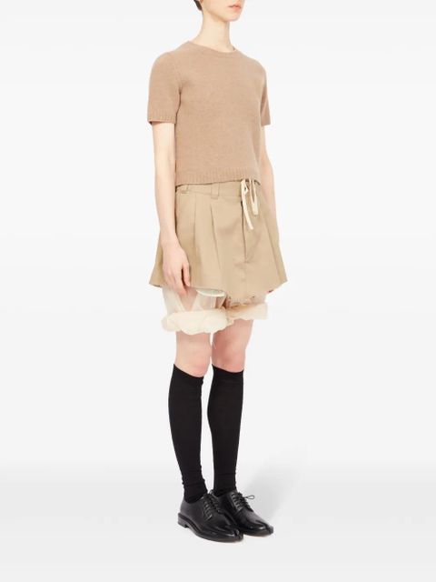 Maison Margiela cropped wool jumper - Neutrals
