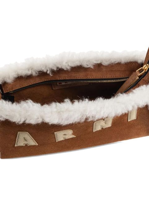 Marni faux-shearling appliqué shoulder - Brown - zdjęcie produktu nr 2