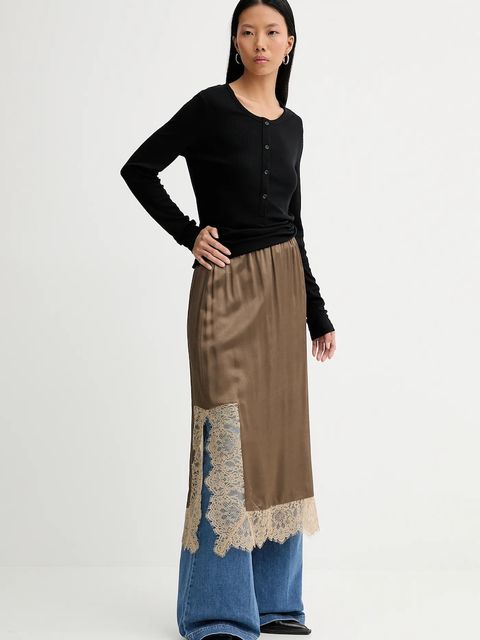 MUNTHE spódnica RAVN kolor brązowy mini rozkloszowana 254121025428 - zdjęcie produktu nr 2