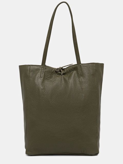 Answear.LAB torebka skórzana kolor zielony - zdjęcie produktu nr 1