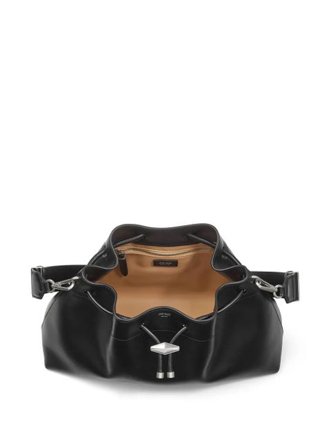 Jimmy Choo medium Cinch leather bucket bag - Black