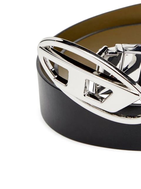 Diesel B-1DR logo-buckle leather belt - Black - zdjęcie produktu nr 2