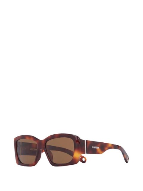Jacquemus Croisiere square-frame sunglasses - Brown - zdjęcie produktu nr 2