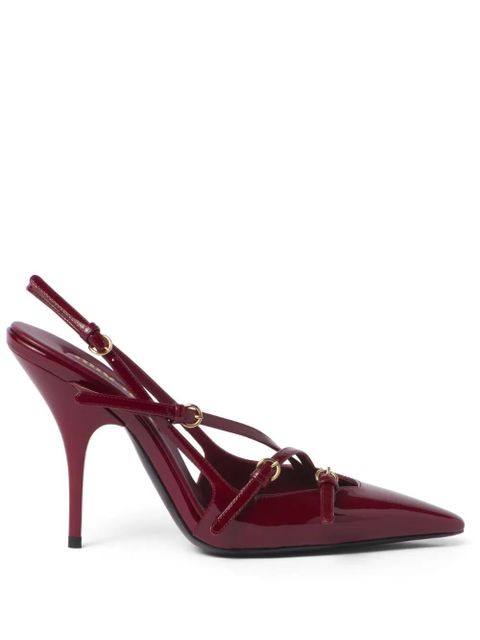 Miu Miu 105mm buckle-detail slingblack pumps - Red - zdjęcie produktu nr 1