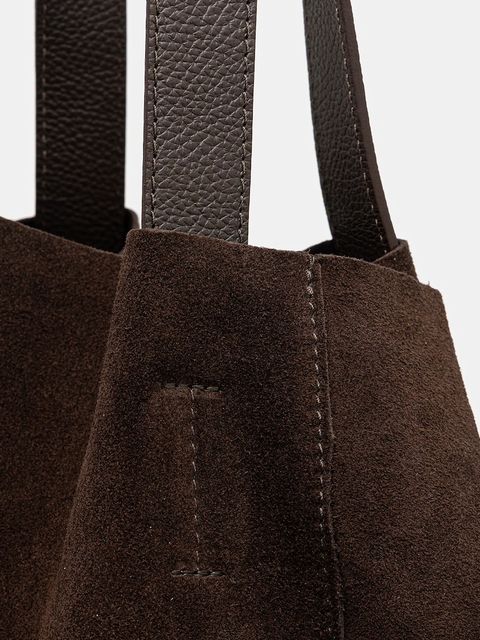 Answear.LAB torebka zamszowa kolor brązowy - zdjęcie produktu nr 2