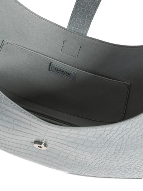 GANNI leather tote bag - Blue