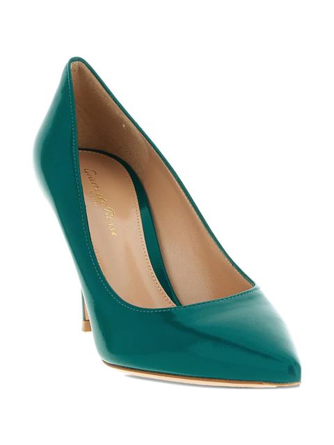 Gianvito Rossi pointed stiletto leather pumps - Green - zdjęcie produktu nr 2