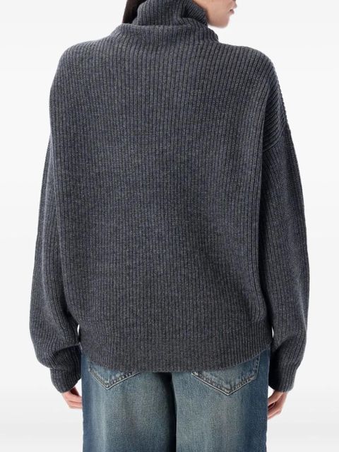 ISABEL MARANT high-neck ribbed knit - Grey - zdjęcie produktu nr 2
