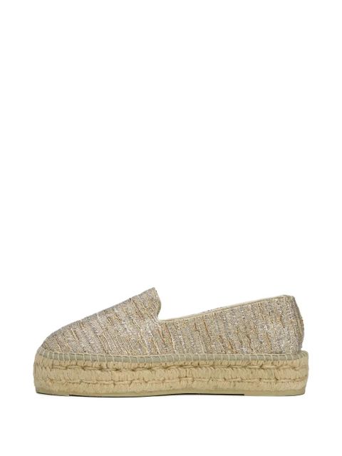 Manebi cotton flat espadrilles - Gold