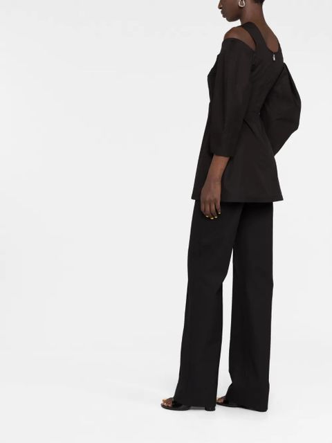 Jil Sander cold-shoulder blouse - Black - zdjęcie produktu nr 2