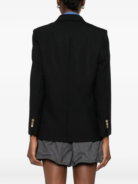 SANDRO double-breasted virgin wool blazer - Black