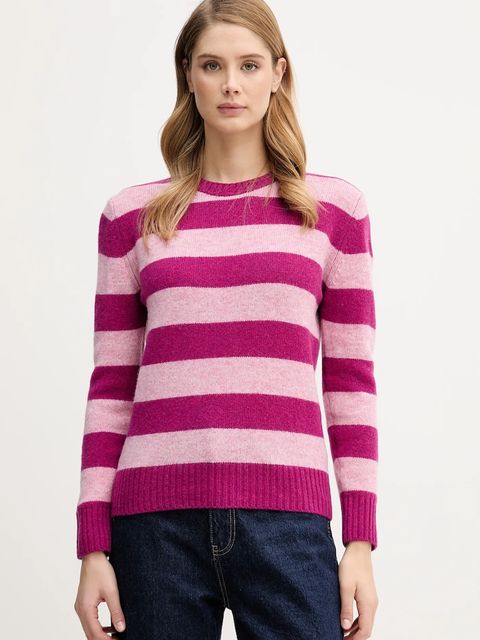 United Colors of Benetton sweter wełniany damski kolor różowy 103ME107E - zdjęcie produktu nr 1