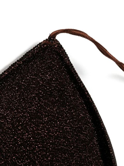 Oséree metallic-thread halterneck bikini - Brown