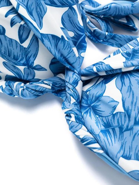 TWINSET St. Palm twist-detail bikini top - Blue