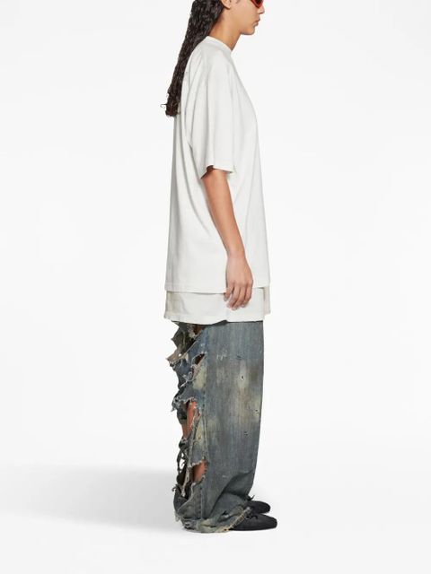 Balenciaga embroidered-logo cotton T-shirt - White