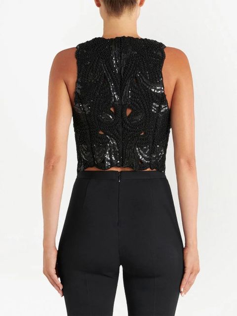 ETRO sequinned butterfly vest - Black