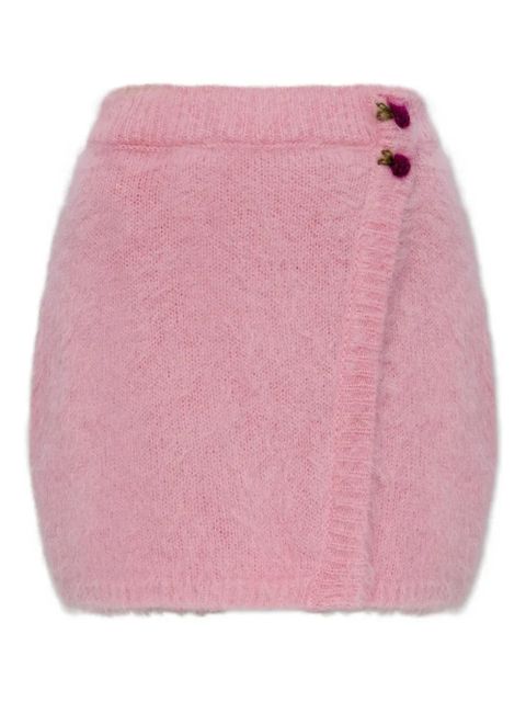 Alessandra Rich flower-button skirt - Pink - zdjęcie produktu nr 1