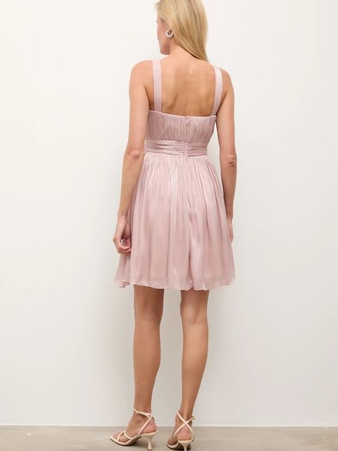 Answear.LAB sukienka kolor różowy mini rozkloszowana - zdjęcie produktu nr 2