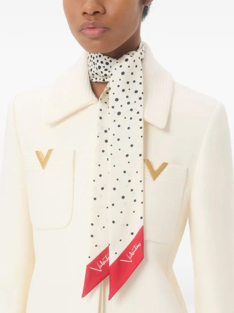 Valentino Garavani Little Stars starry silk bandeau scarf - Neutrals