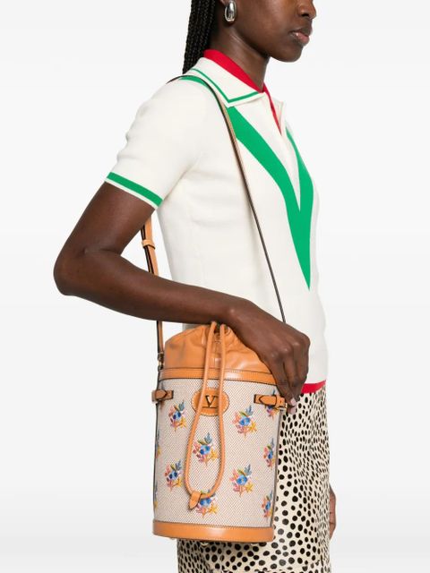 Valentino Garavani floral-pattern bucket bag - Neutrals - zdjęcie produktu nr 2