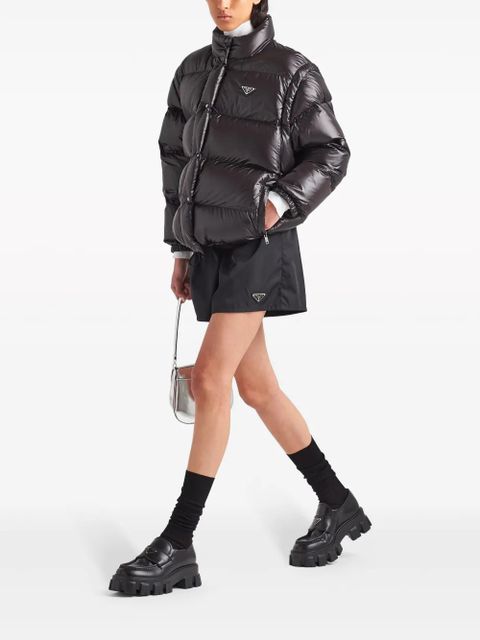 Prada Re-Nylon convertible down jacket - Black