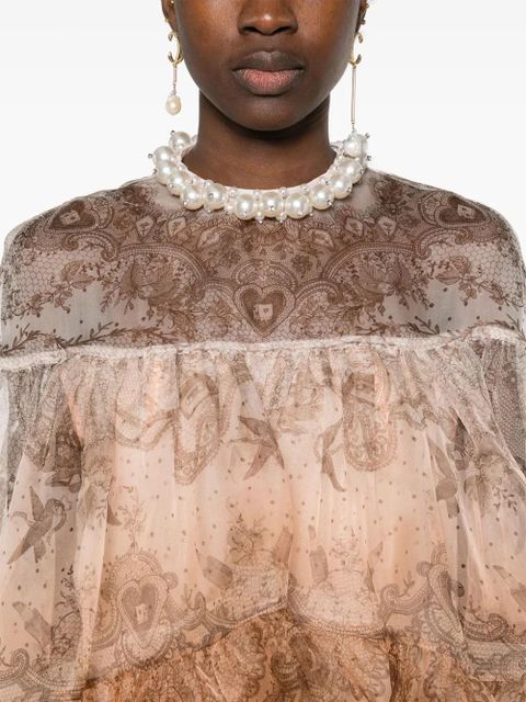 ZIMMERMANN embellished mini dress - Orange