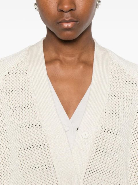 Max Mara V-neck button cardigan - White