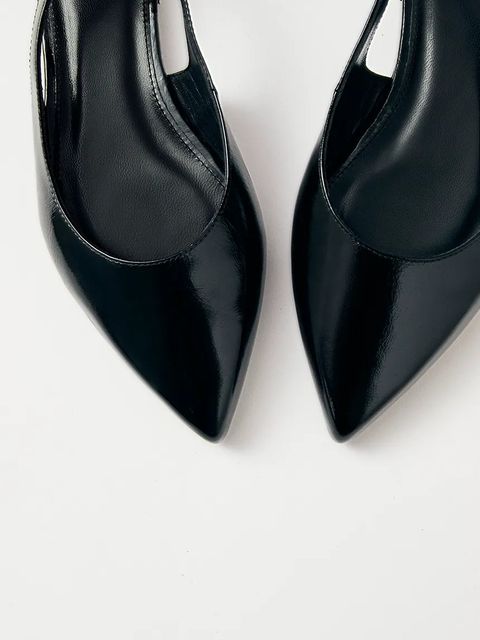 Alohas baleriny skórzane Ribbon