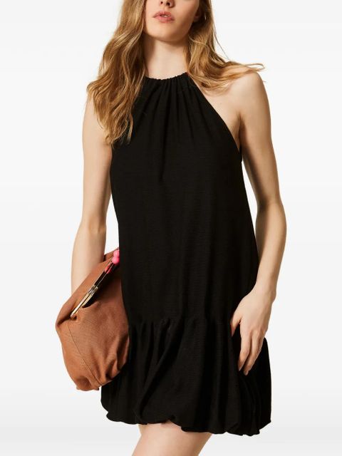 TWINSET halterneck ruffled dress - Black - zdjęcie produktu nr 2