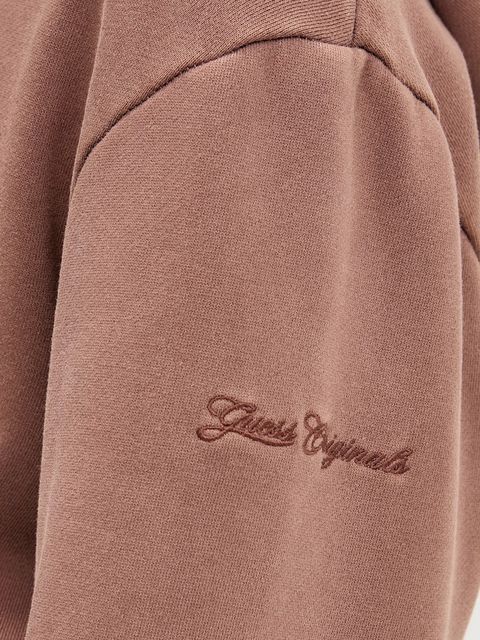 Guess Originals bluza damska kolor brązowy z kapturem melanżowa W5BQ29 K4110