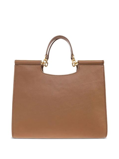 Dolce & Gabbana top-handle leather tote bag - Brown