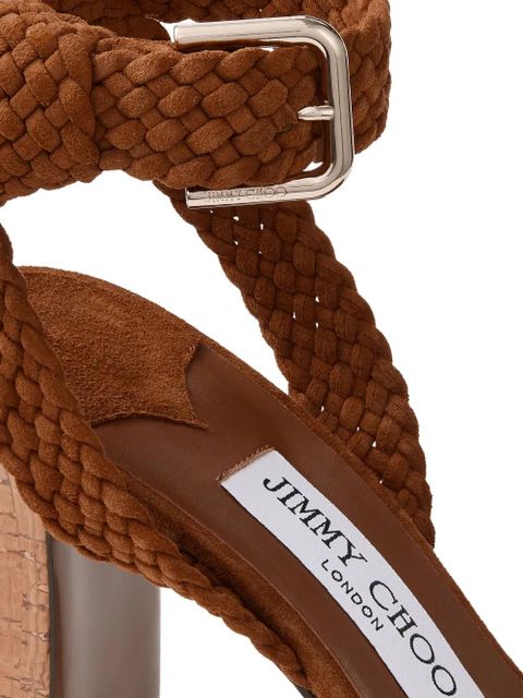 Jimmy Choo Rori braided heeled sandals - Brown