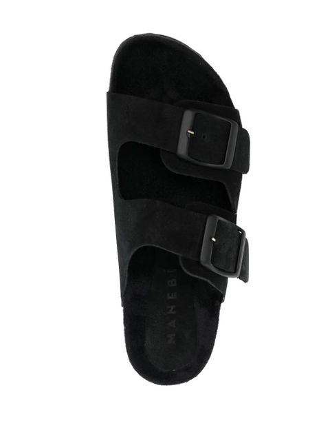 Manebi Hamptons suede sandals - Black