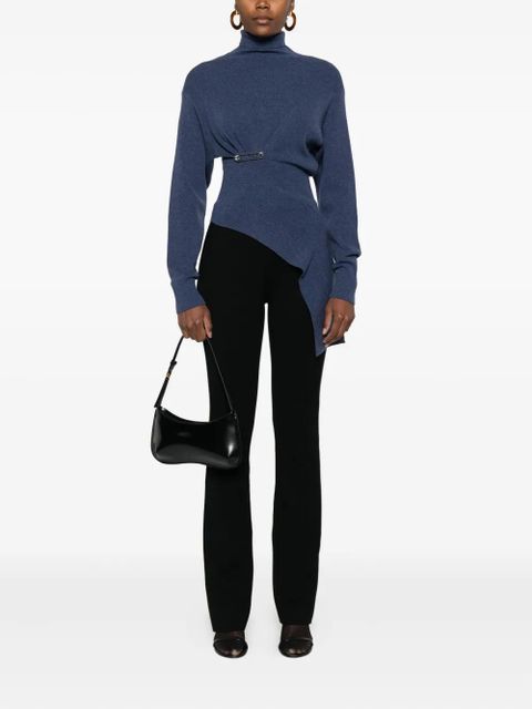 Lanvin safety-pin knitted top - Blue