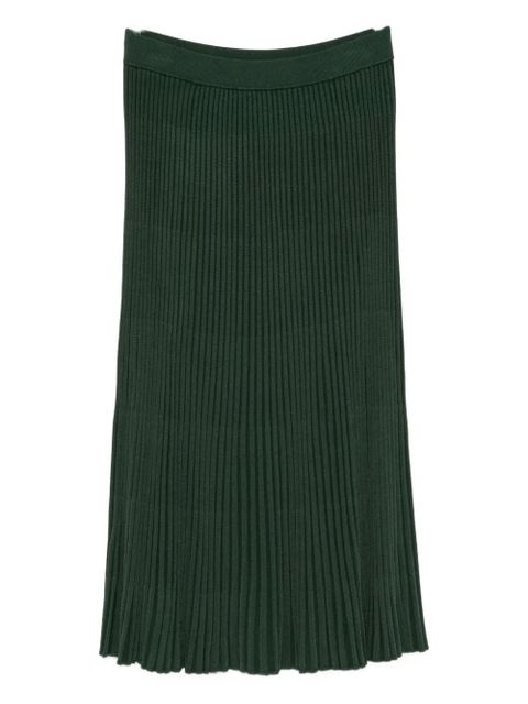 ZIMMERMANN ribbed-pleated midi skirt - Green - zdjęcie produktu nr 2