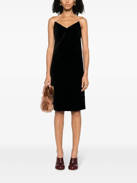 LOEWE bustier velvet strapless dress - Black - zdjęcie produktu nr 2