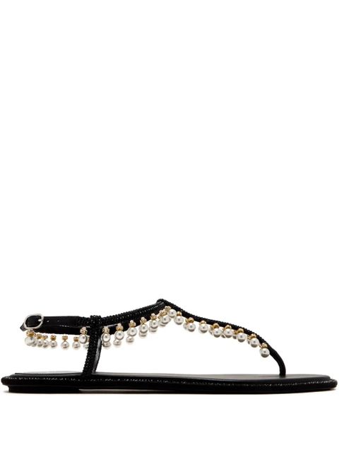 René Caovilla crystal-embellished sandals - Black - zdjęcie produktu nr 1
