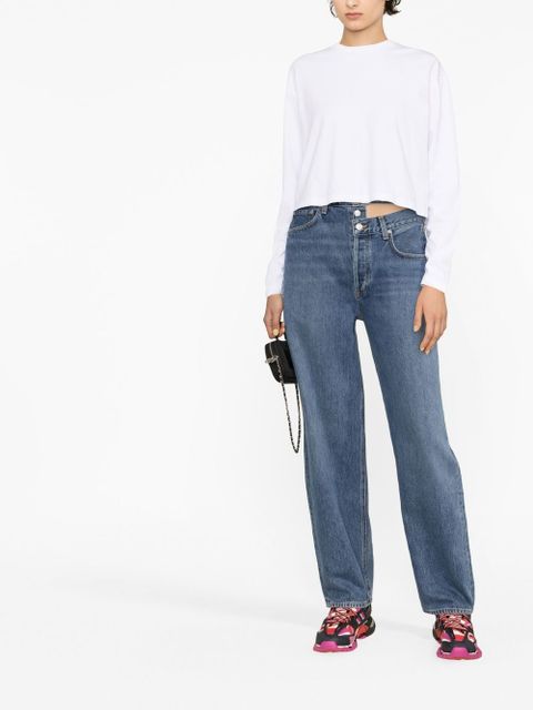 AGOLDE long-sleeve crop top - White - zdjęcie produktu nr 2