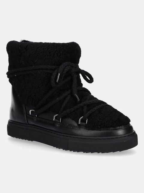 Inuikii śniegowce skórzane Curly kolor czarny 1001.003.0281.000 - zdjęcie produktu nr 1