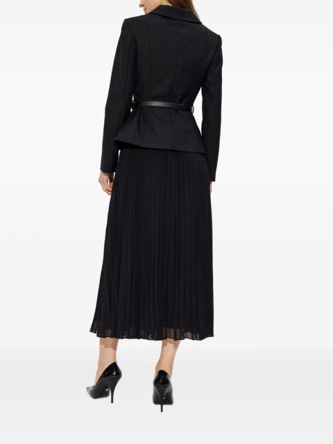 Self-Portrait belted double-breasted midi dress - Black