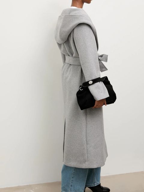 Answear.LAB płaszcz wełniany kolor szary